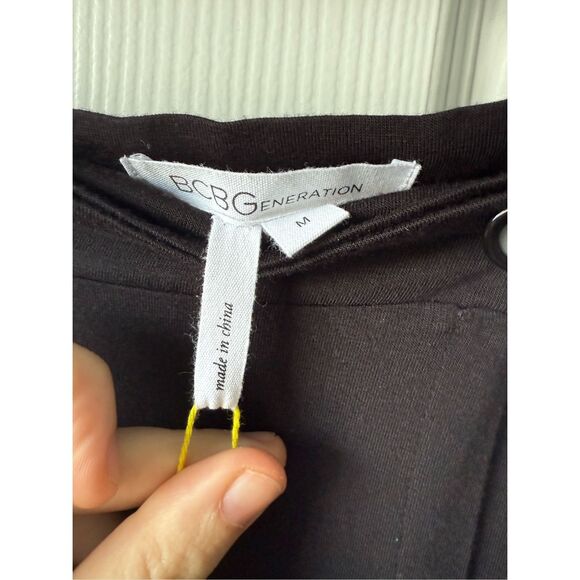 BCBGeneration Maxi Wrap Skirt Women's Medium Black NEW adjustable high-low - Picture 3 of 4